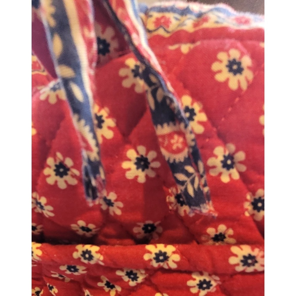 Vera Bradley Vintage AMERICANA Red XL Duffel Bag Y2K 2003 Paisley/Floral Travel - Picture 9 of 10